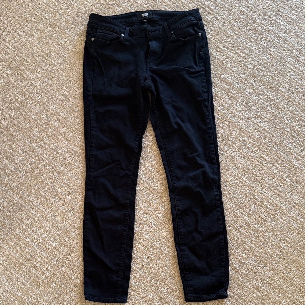 PAIGE Women's verdugo ankle Jet Black Skinny Jeans